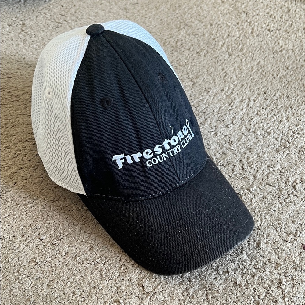 Firestone Country Club Black and White Cap